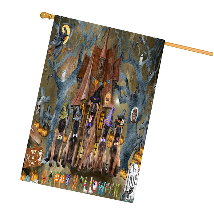 Belgian Malinois Dogs House Flag: Explore a Variety of Designs, Personalized, Custom, Weather Resistant, Double-Sided, Home Outside Halloween Yard Decor for Dog and Pet Lovers