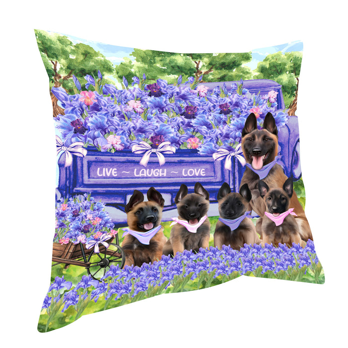 Belgian Malinois Pillow, Explore a Variety of Personalized Designs, Custom, Throw Pillows Cushion for Sofa Couch Bed, Dog Gift for Pet Lovers