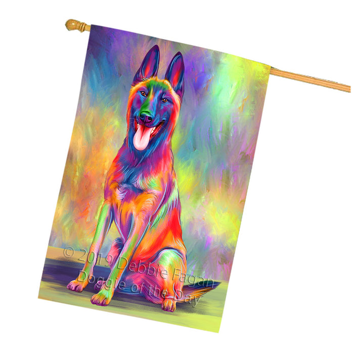 Paradise Wave Belgian Malinoi Dog House Flag FLG66448