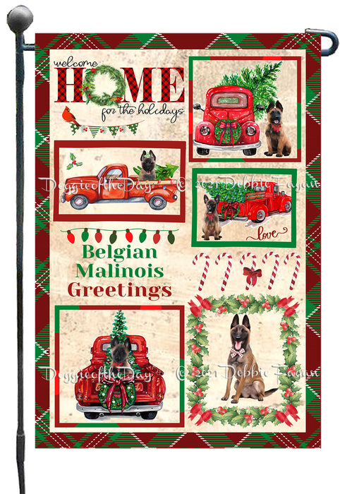 Welcome Home for Christmas Holidays Belgian Malinois Dogs Garden Flag GFLG66977