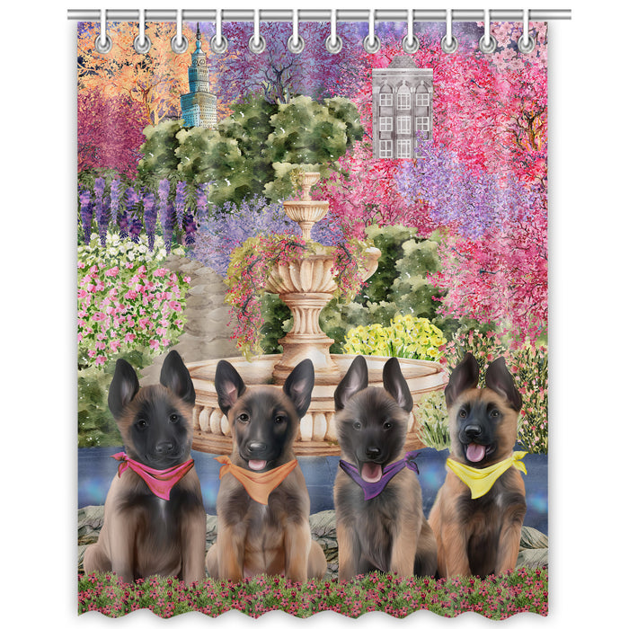 Belgian Malinois Shower Curtain, Custom Bathtub Curtains with Hooks for Bathroom, Explore a Variety of Designs, Personalized, Gift for Pet and Dog Lovers