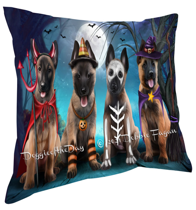 Happy Halloween Trick or Treat Belgian Malinois Dogs Pillow with Top Quality High-Resolution Images - Ultra Soft Pet Pillows for Sleeping - Reversible & Comfort - Ideal Gift for Dog Lover - Cushion for Sofa Couch Bed - 100% Polyester, PILA88459
