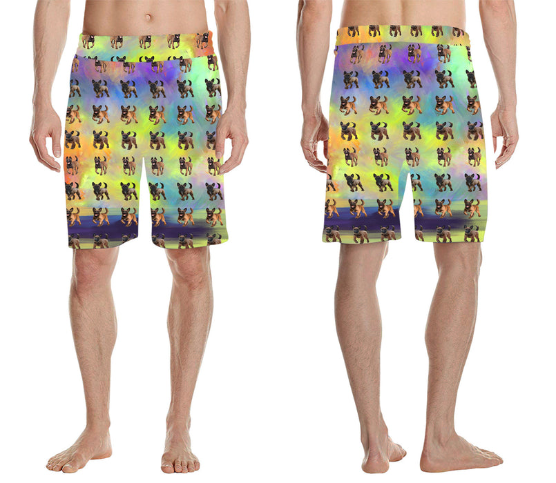 Paradise Wave Belgian Malinois Dogs All Over Print Men's Casual Shorts