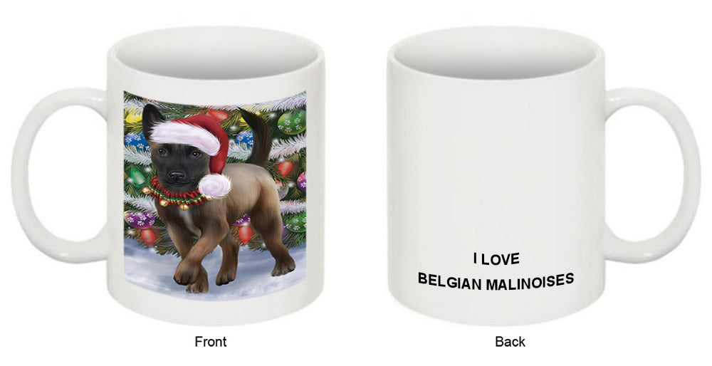 Trotting in the Snow Belgian Malinoise Dog Coffee Mug MUG50813