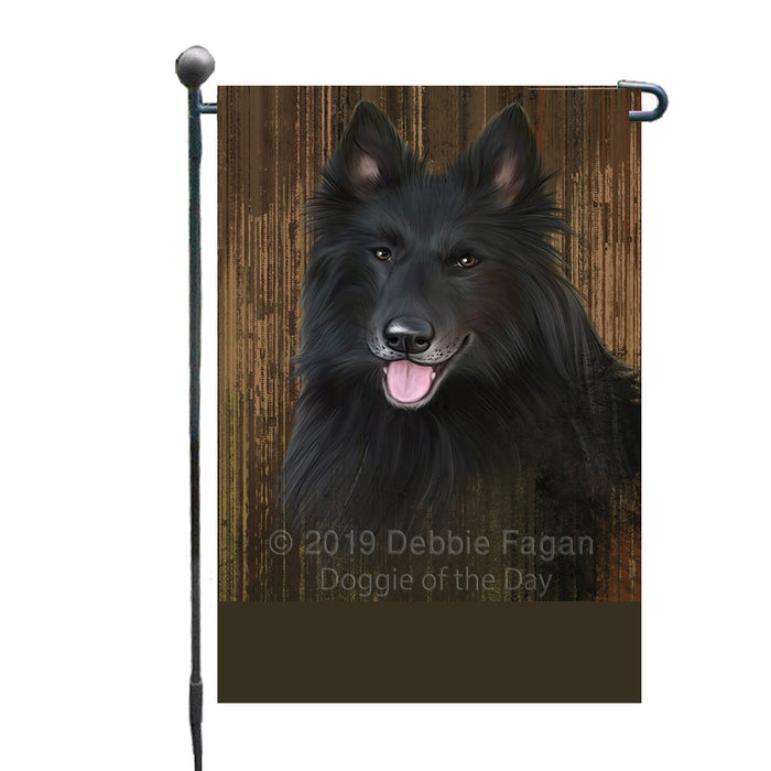 Personalized Rustic Belgian Shepherd Dog Custom Garden Flag GFLG63421