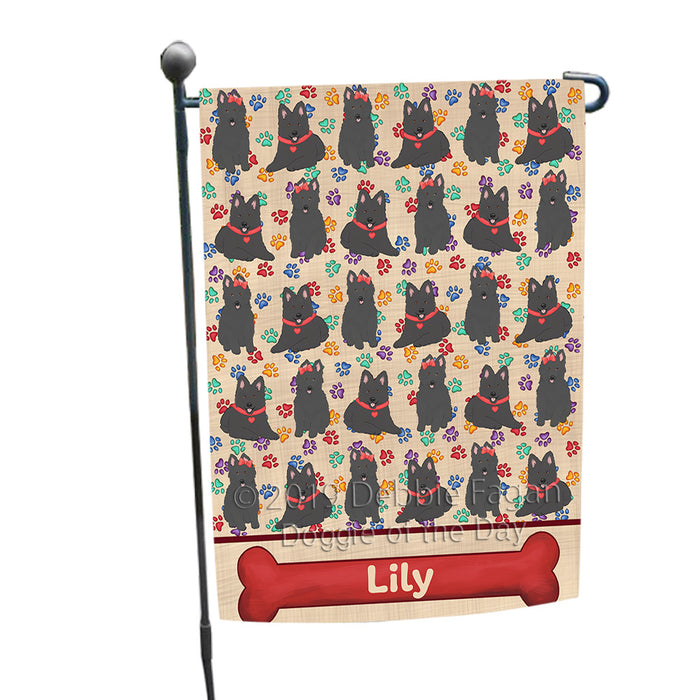 Rainbow Paw Print Belgian Shepherd Dogs Garden Flag GFLG65209