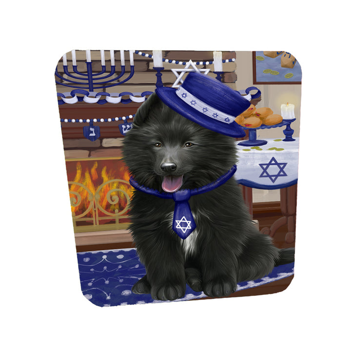 Happy Hanukkah Family Beagle Dogs Coasters Set of 4 CSTA57602