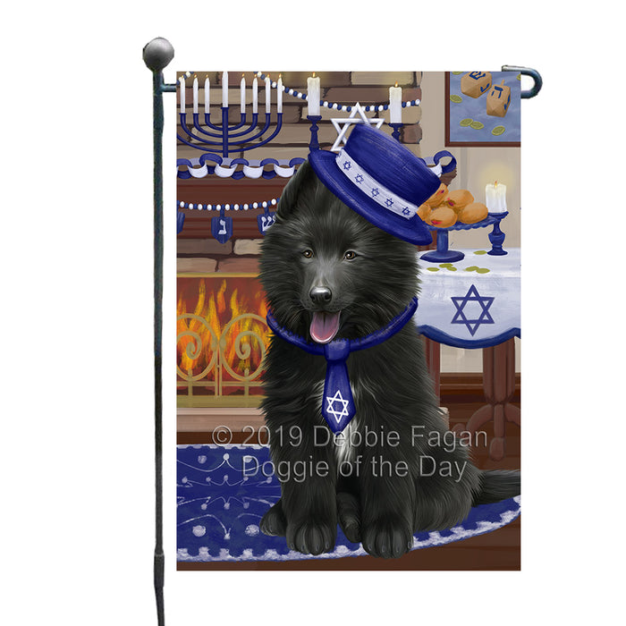 Happy Hanukkah Belgian Shepherd Dog Garden Flag GFLG66012