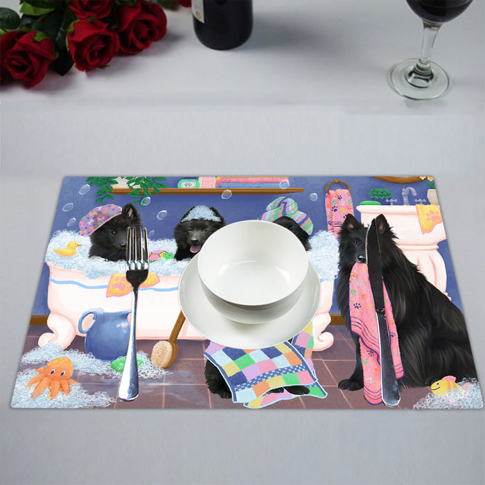 Rub A Dub Dogs In A Tub Belgian Shepherd Dogs Placemat