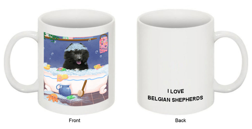 Rub A Dub Dog In A Tub Belgian Shepherd  Dog Coffee Mug MUG52701