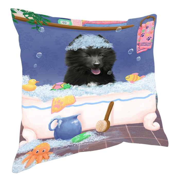 Rub A Dub Dog In A Tub Belgian Shepherd Dog Pillow with Top Quality High-Resolution Images - Ultra Soft Pet Pillows for Sleeping - Reversible & Comfort - Ideal Gift for Dog Lover - Cushion for Sofa Couch Bed - 100% Polyester