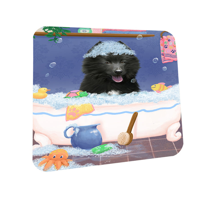 Rub A Dub Dog In A Tub Belgian Shepherd  Dog Coasters Set of 4 CST57261