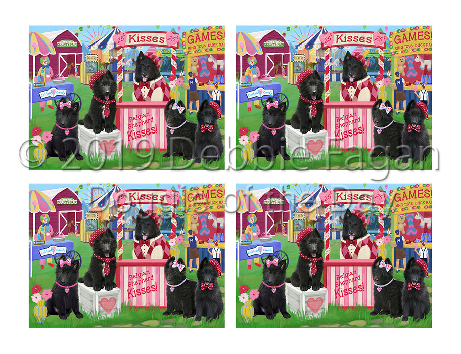 Carnival Kissing Booth Belgian Shepherd Dogs Placemat