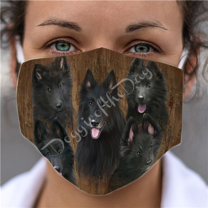 Rustic Belgian Shepherd Dogs Face Mask FM50025