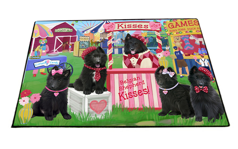 Carnival Kissing Booth Belgian Shepherds Dog Floormat FLMS52884