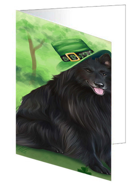St. Patricks Day Irish Portrait Belgian Shepherd Dog Handmade Artwork Assorted Pets Greeting Cards and Note Cards with Envelopes for All Occasions and Holiday Seasons GCD51974