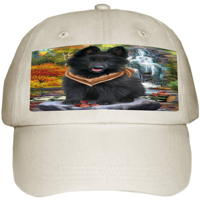 Scenic Waterfall Belgian Shepherd Dog Ball Hat Cap HAT52797