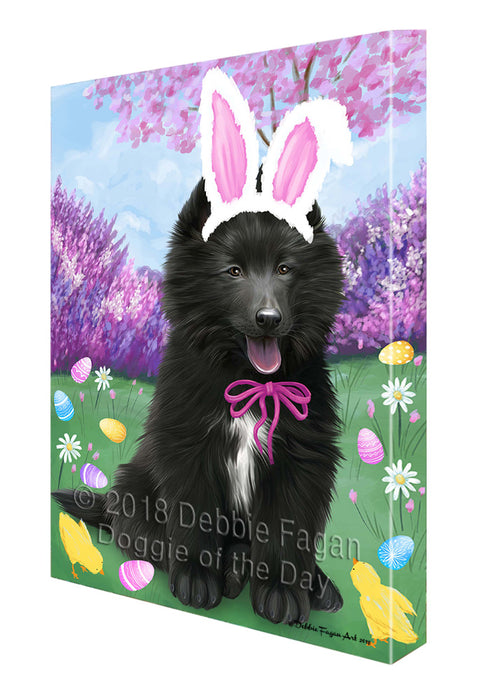 Belgian Shepherd Dog Easter Holiday Canvas Wall Art CVS57036