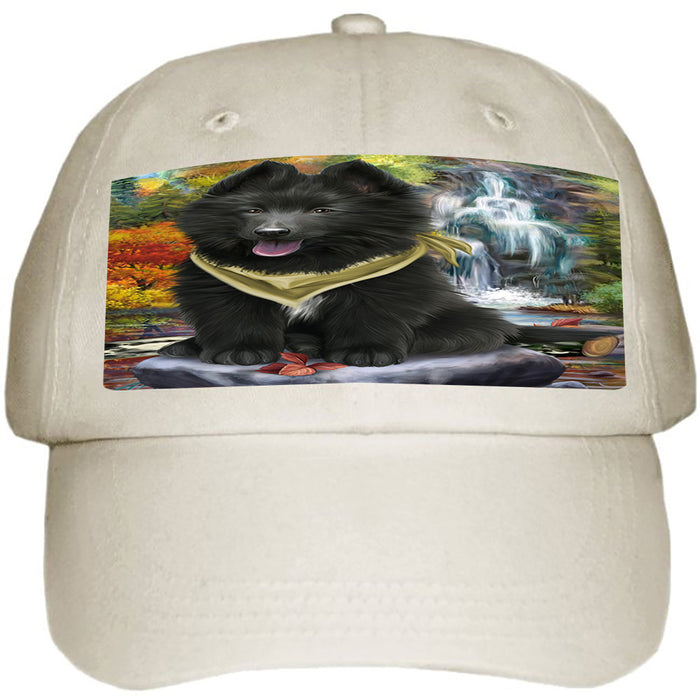 Scenic Waterfall Belgian Shepherd Dog Ball Hat Cap HAT52800