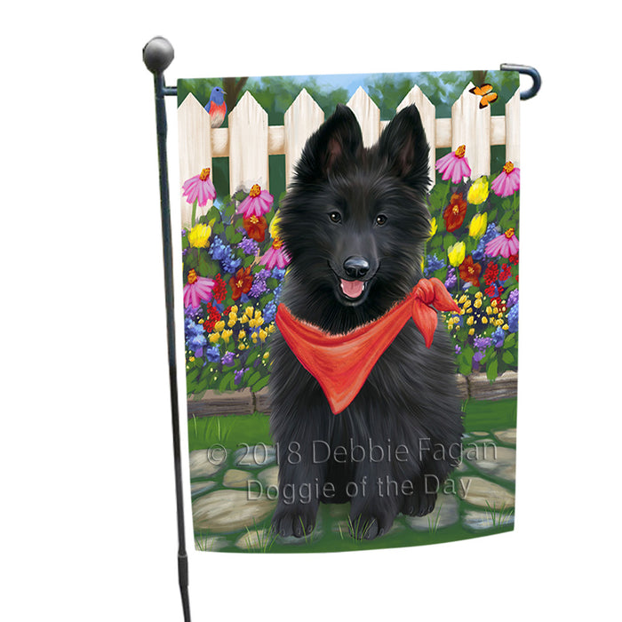 Spring Floral Belgian Shepherd Dog Garden Flag GFLG49616
