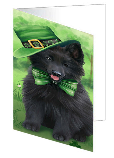 St. Patricks Day Irish Portrait Belgian Shepherd Dog Handmade Artwork Assorted Pets Greeting Cards and Note Cards with Envelopes for All Occasions and Holiday Seasons GCD51980