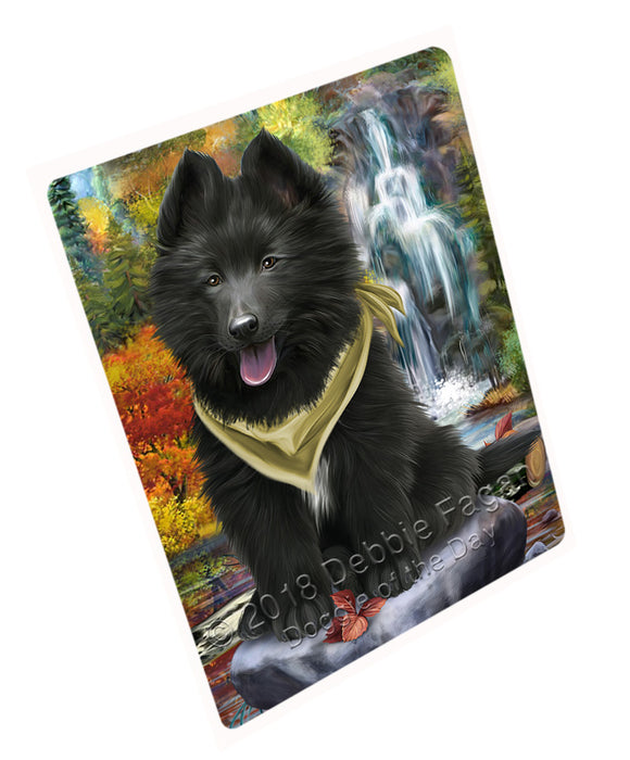 Scenic Waterfall Belgian Shepherd Dog Magnet Mini (3.5" x 2") MAG52935