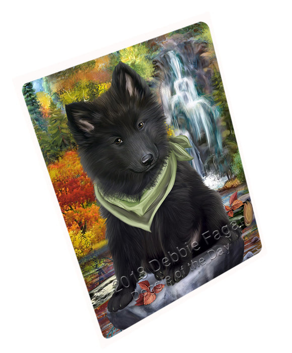 Scenic Waterfall Belgian Shepherd Dog Magnet Mini (3.5" x 2") MAG52938
