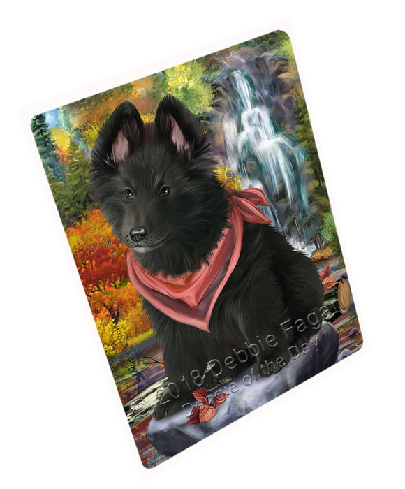 Scenic Waterfall Belgian Shepherd Dog Magnet Mini (3.5" x 2") MAG52941