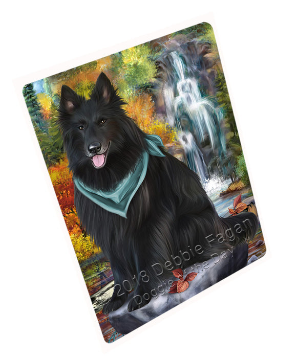 Scenic Waterfall Belgian Shepherd Dog Magnet Mini (3.5" x 2") MAG52944