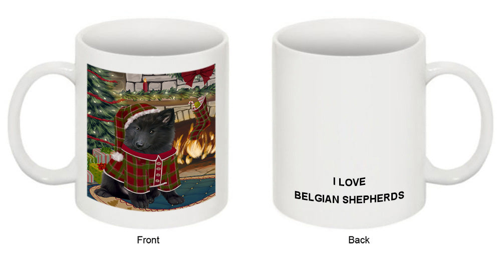 The Stocking was Hung Belgian Shepherd Dog Coffee Mug MUG50594