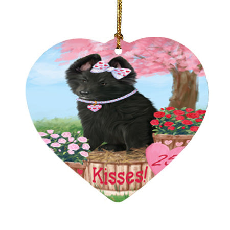 Rosie 25 Cent Kisses Belgian Shepherd Dog Heart Christmas Ornament HPOR56168