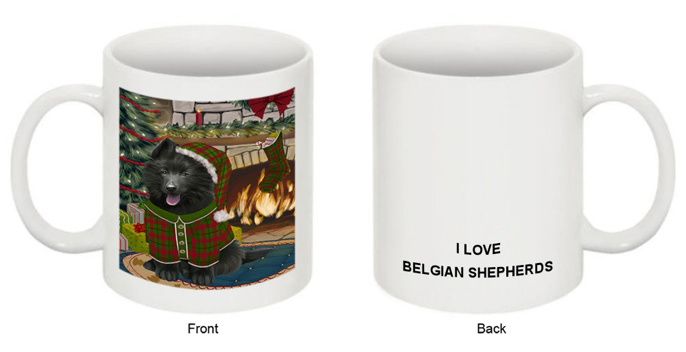 The Stocking was Hung Belgian Shepherd Dog Coffee Mug MUG50595
