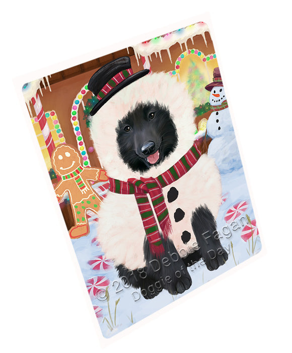 Christmas Gingerbread House Candyfest Belgian Shepherd Dog Magnet MAG73649 (Small 5.5" x 4.25")
