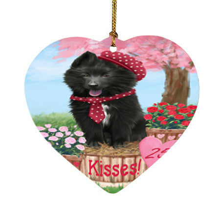 Rosie 25 Cent Kisses Belgian Shepherd Dog Heart Christmas Ornament HPOR56169