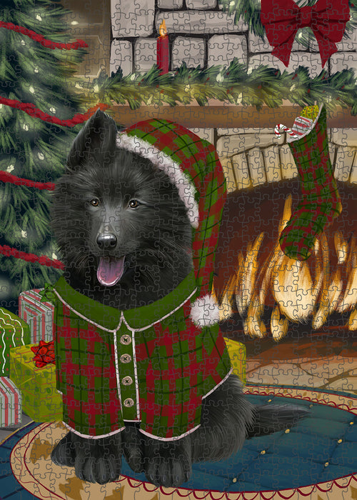 The Stocking was Hung Belgian Shepherd Dog Puzzle  PUZL88992