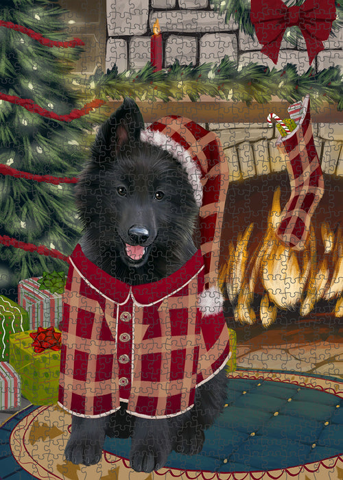 The Stocking was Hung Belgian Shepherd Dog Puzzle  PUZL88996