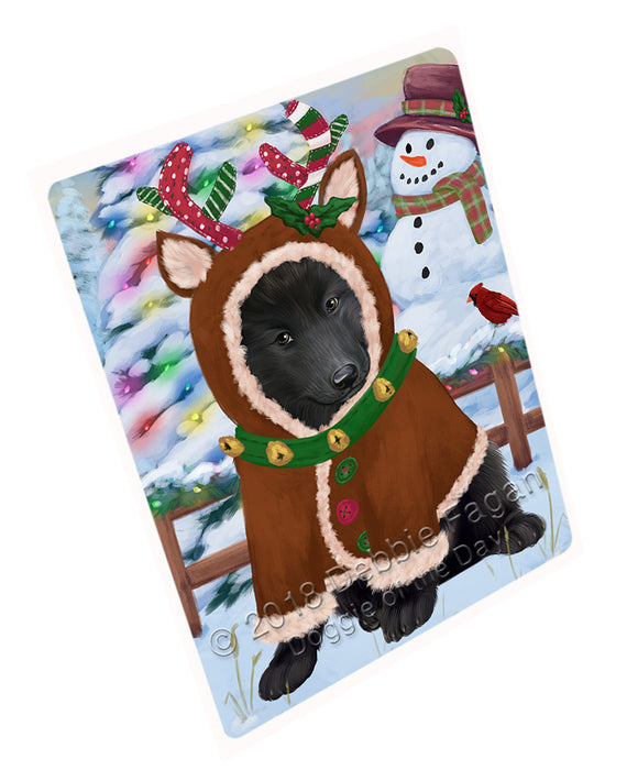 Christmas Gingerbread House Candyfest Belgian Shepherd Dog Magnet MAG73652 (Small 5.5" x 4.25")