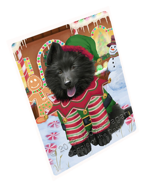 Christmas Gingerbread House Candyfest Belgian Shepherd Dog Magnet MAG73655 (Small 5.5" x 4.25")