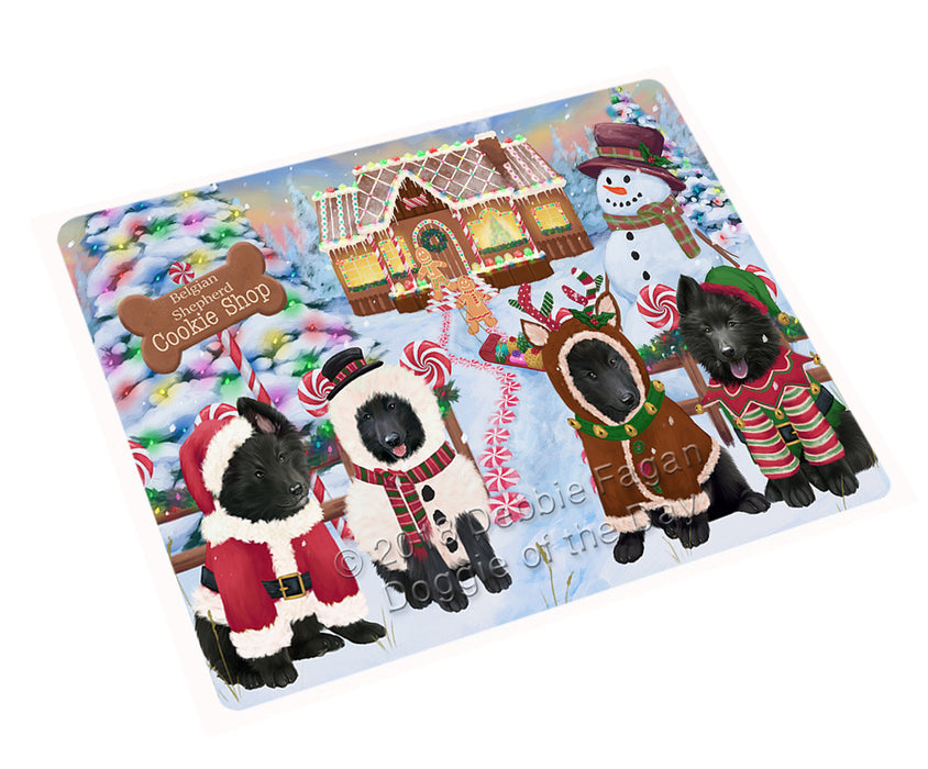 Holiday Gingerbread Cookie Shop Belgian Shepherds Dog Large Refrigerator / Dishwasher Magnet RMAG98886