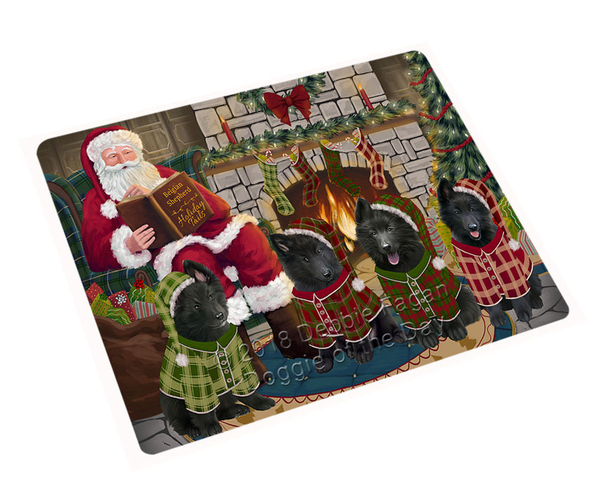 Christmas Cozy Holiday Tails Belgian Shepherds Dog Magnet MAG70428 (Small 5.5" x 4.25")