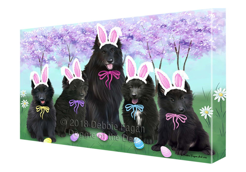 Belgian Shepherds Dog Easter Holiday Canvas Wall Art CVS57792