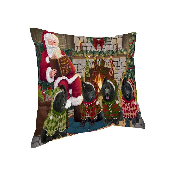 Christmas Cozy Holiday Tails Belgian Shepherds Dog Pillow PIL69316