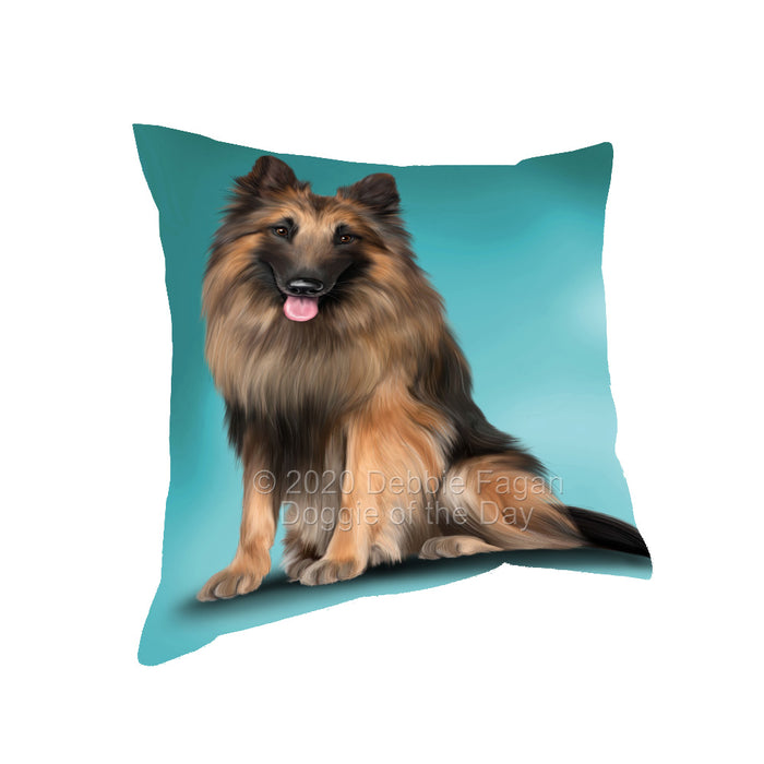 Belgian Tervuren Dog Pillow with Top Quality High-Resolution Images - Ultra Soft Pet Pillows for Sleeping - Reversible & Comfort - Ideal Gift for Dog Lover - Cushion for Sofa Couch Bed - 100% Polyester
