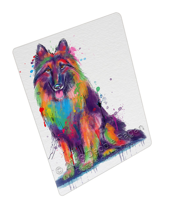Watercolor Belgian Tervuren Dog Cutting Board - For Kitchen - Scratch & Stain Resistant - Designed To Stay In Place - Easy To Clean By Hand - Perfect for Chopping Meats, Vegetables