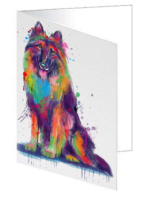 Watercolor Belgian Tervuren Dog Handmade Artwork Assorted Pets Greeting Cards and Note Cards with Envelopes for All Occasions and Holiday Seasons GCD79925