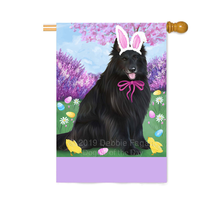 Personalized Easter Holiday Belgian Shepherd Dog Custom House Flag FLG-DOTD-A58802