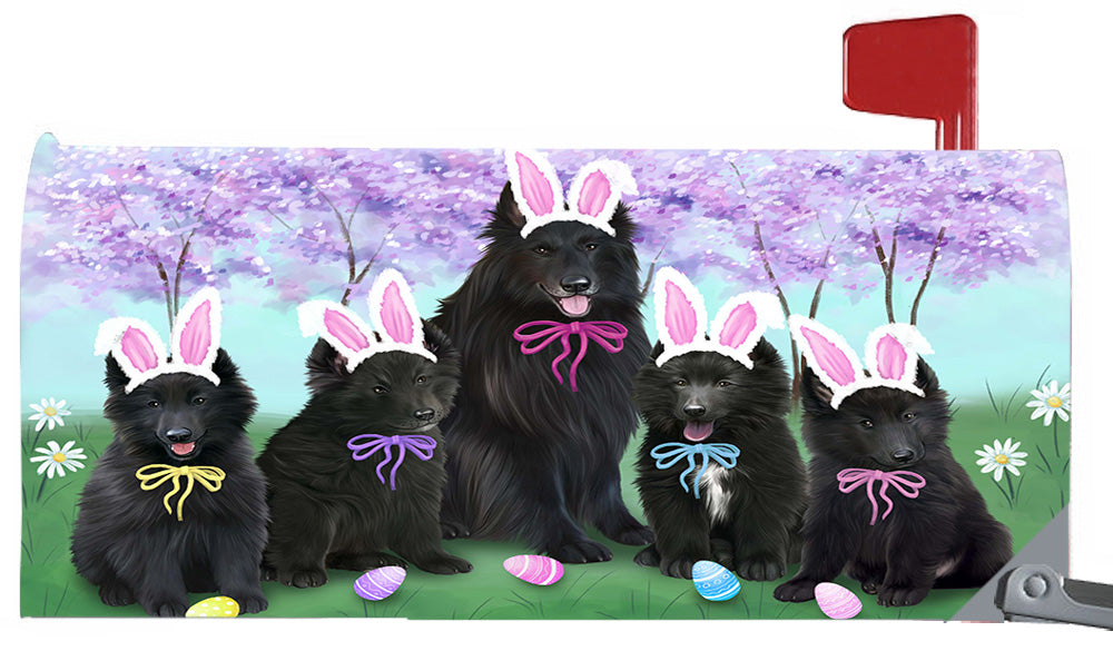 Easter Holidays Belgian Shepherd Dogs Magnetic Mailbox Cover MBC48376