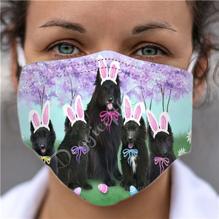 Easter Holiday Belgian Shepherd Dogs Face Mask FM49574