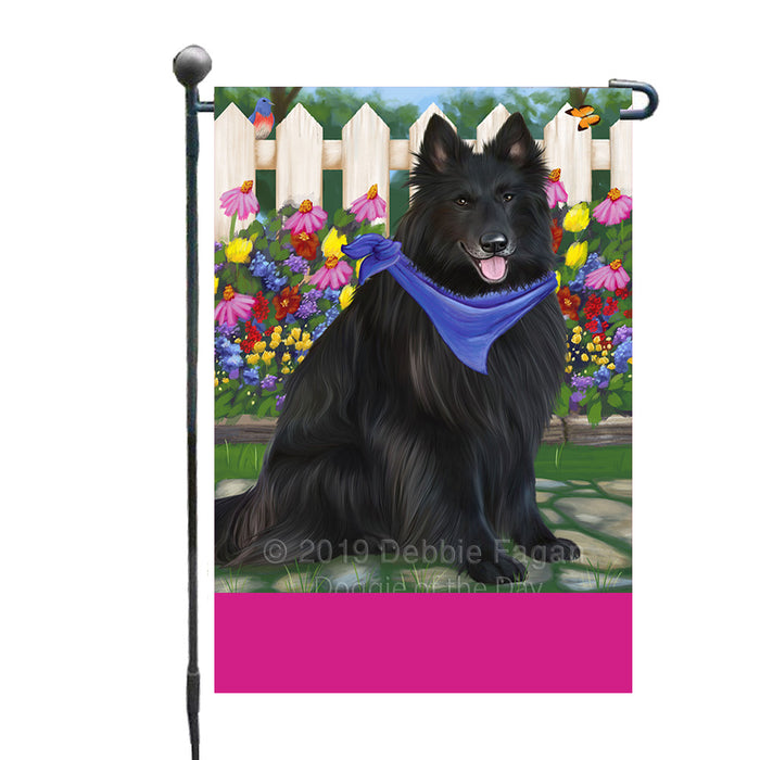 Personalized Spring Floral Belgian Shepherd Dog Custom Garden Flags GFLG-DOTD-A62739