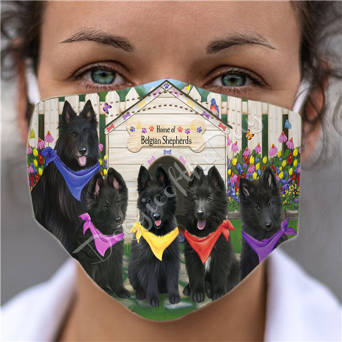 Spring Dog House Belgian Shepherd Dogs Face Mask FM48770
